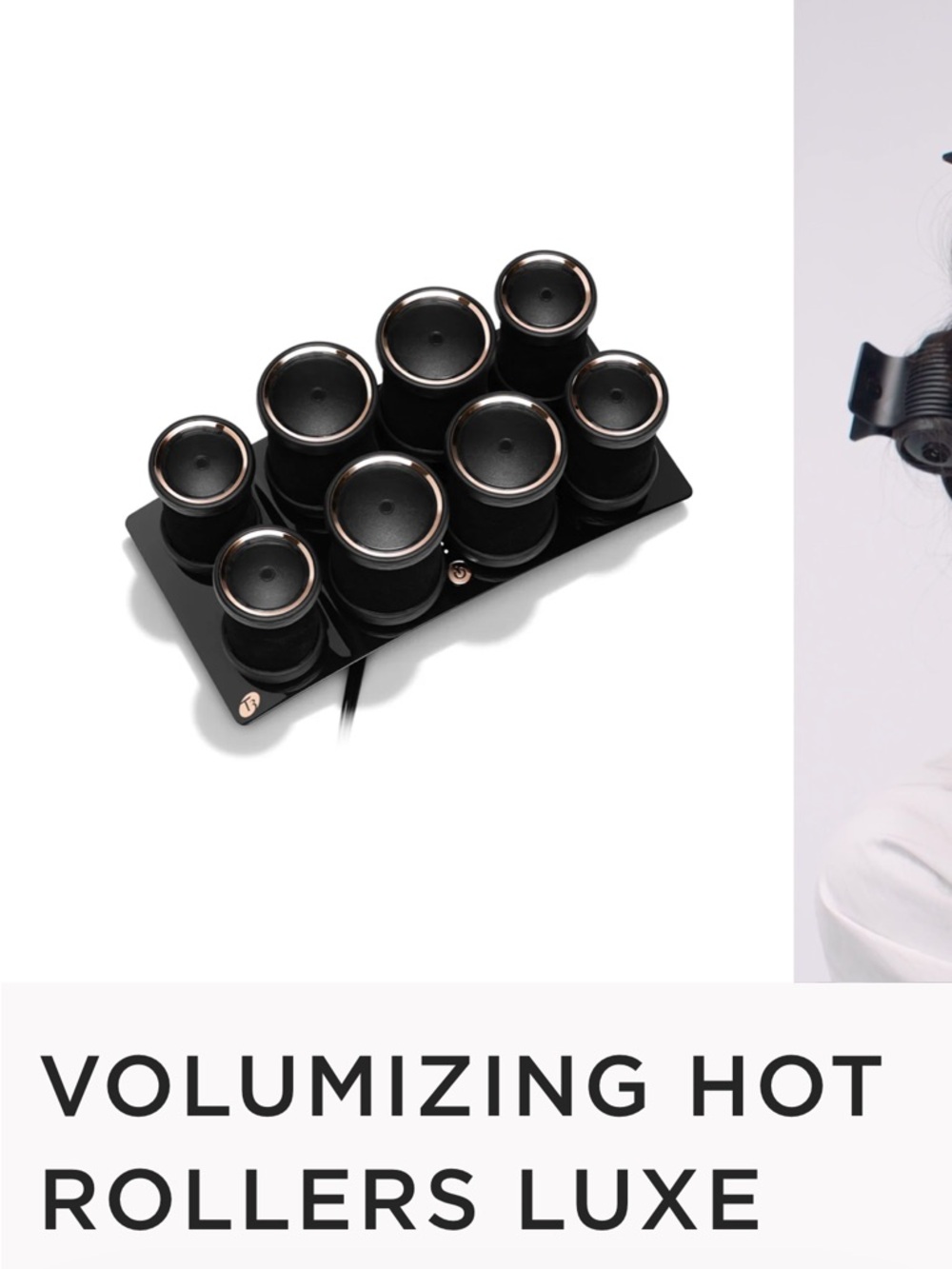 T3 Black Volumizing Hot Rollers Luxe